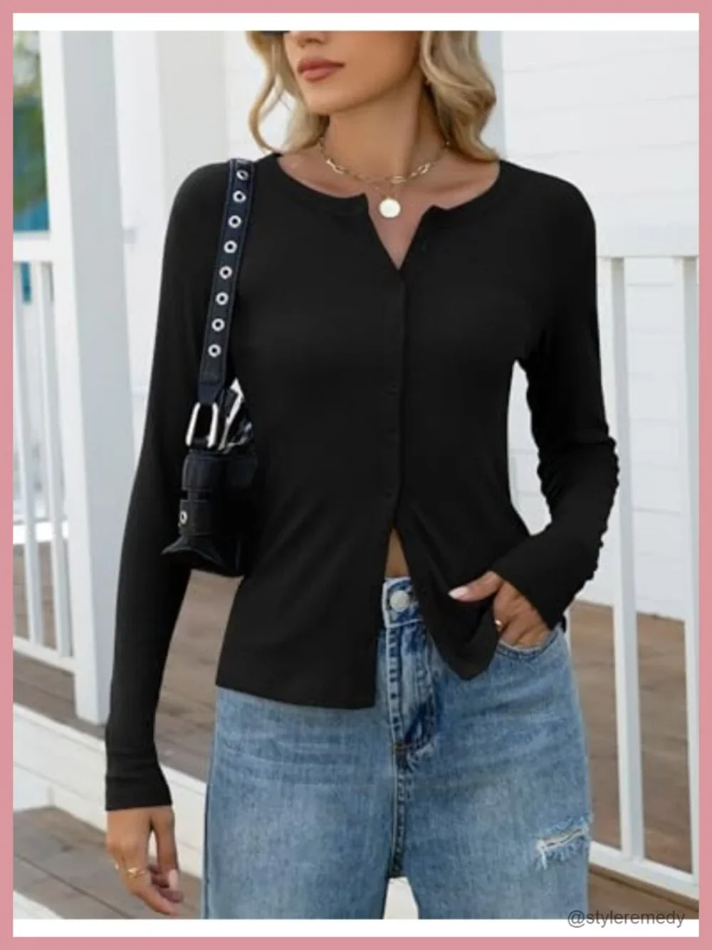 Ribbed Long Sleeve Button Down Cardigan Lightweight Going Out Sweater